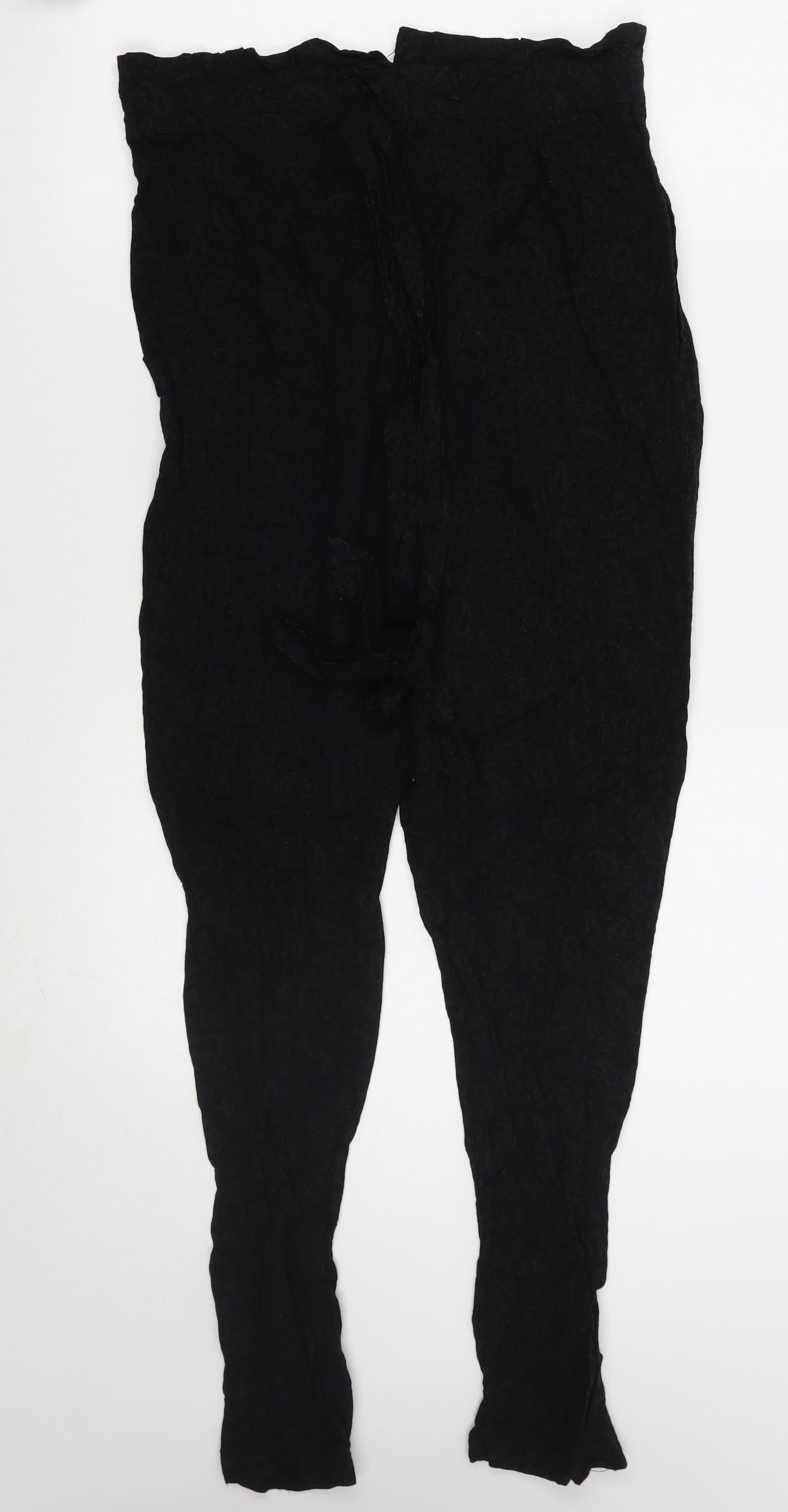 Womens UK Size 36 Zara Regular Fit  Black Trousers