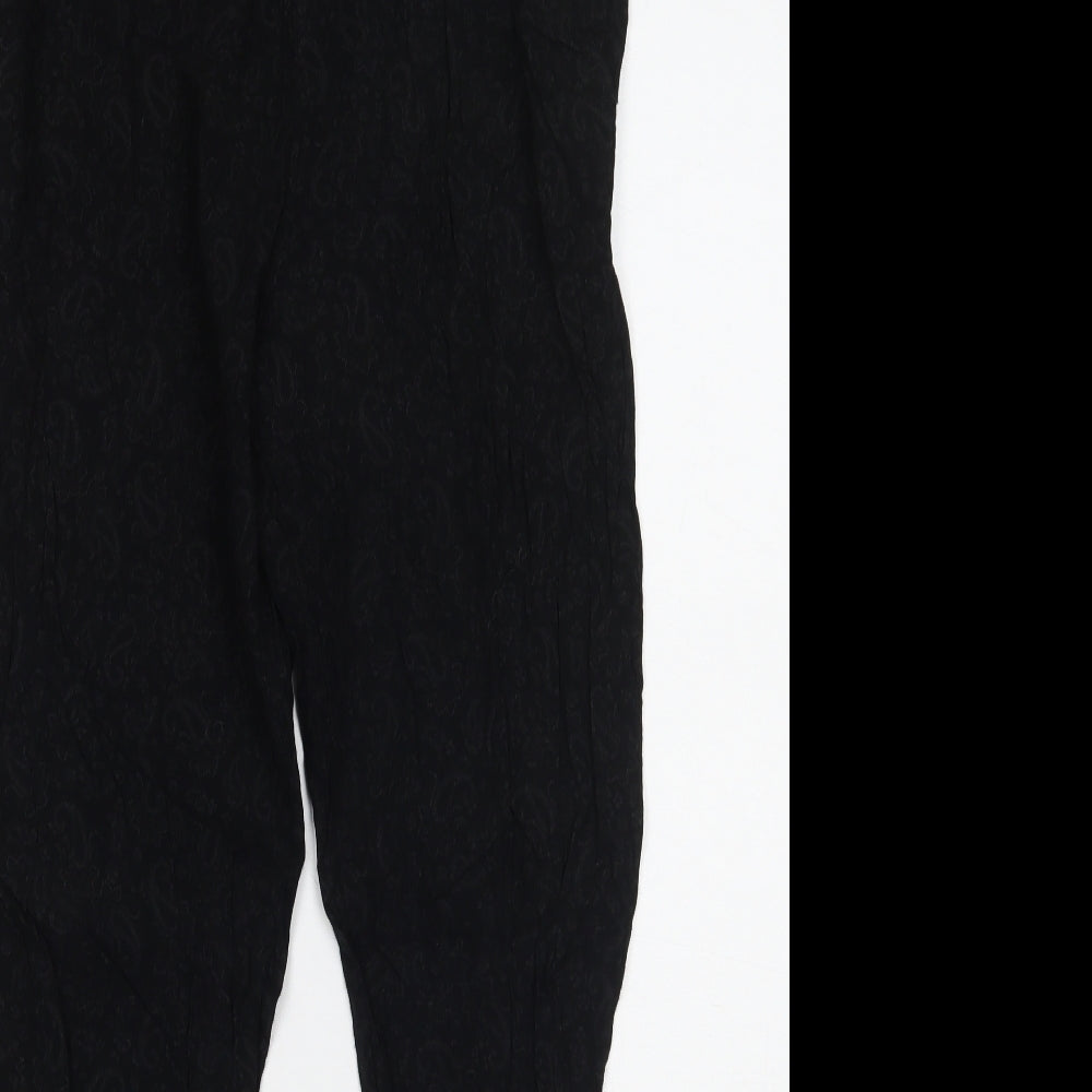 Womens UK Size 36 Zara Regular Fit  Black Trousers