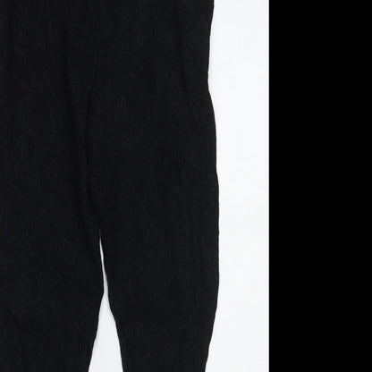 Womens UK Size 36 Zara Regular Fit  Black Trousers