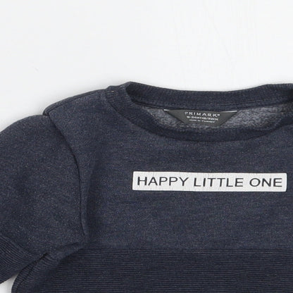 Primark Boys Blue   Pullover Jumper Size 18-24 Months