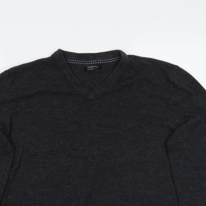 M&Co Mens Grey   Pullover Jumper Size S