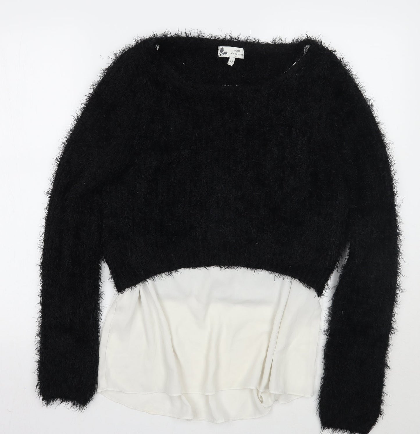 Womens UK Size 12 NEXT Black Pullover Jumper