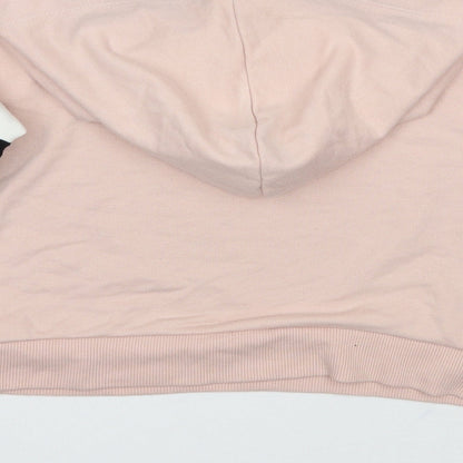 Newlook Girls Pink  Rayon Pullover Hoodie Size 10-11 Years