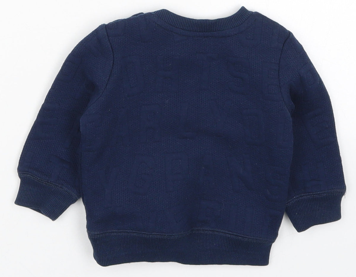 F&F Boys Blue   Basic T-Shirt Size 3-6 Months  - Alphabet