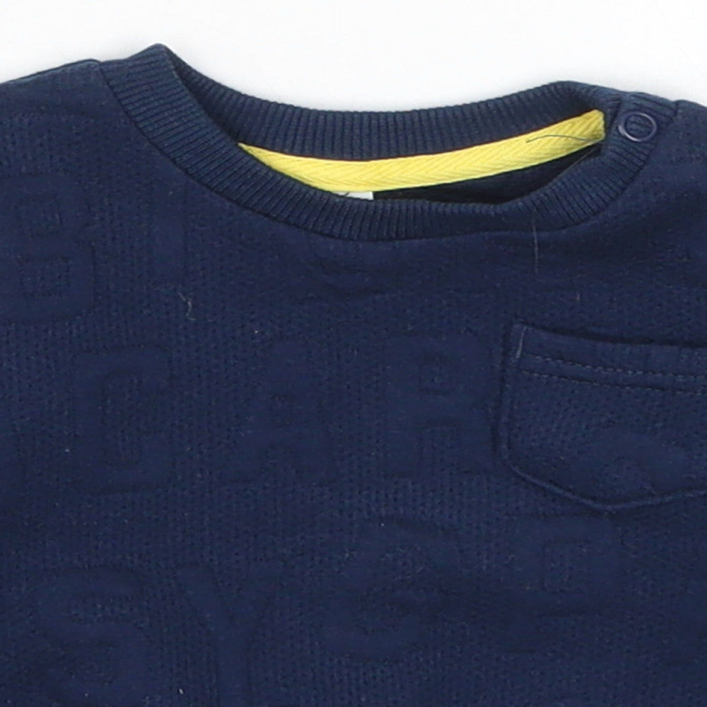 F&F Boys Blue   Basic T-Shirt Size 3-6 Months  - Alphabet