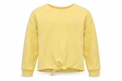 Front view of H&M girls’ yellow pullover sweatshirt, size 2-3, years