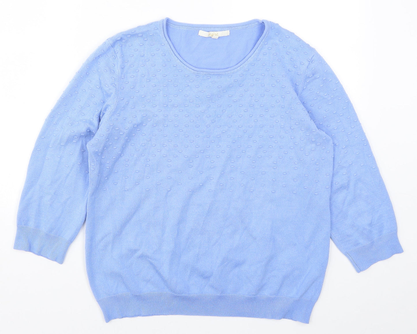Womens UK Size M Vida Vi Blue Pullover Jumper