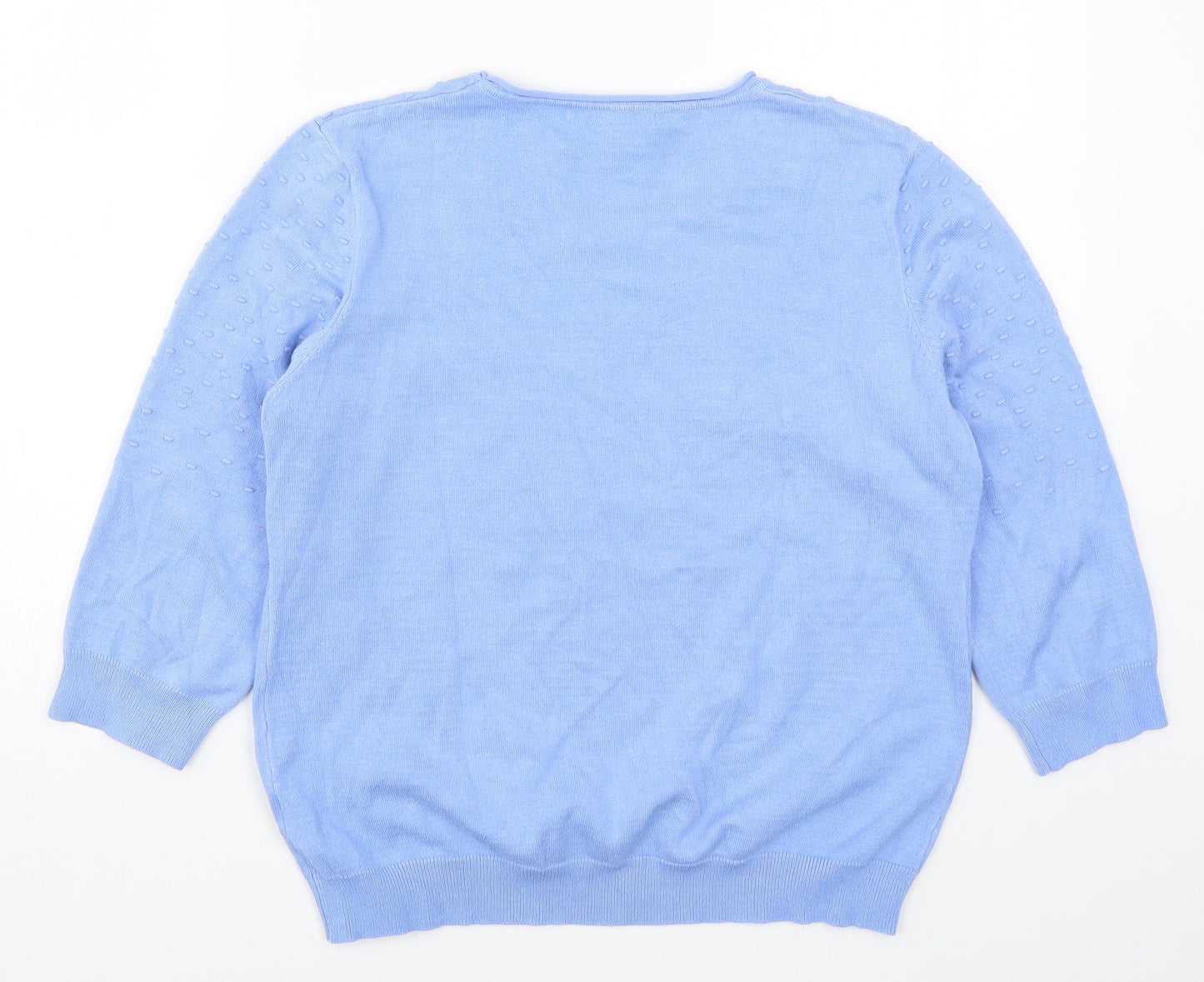 Womens UK Size M Vida Vi Blue Pullover Jumper