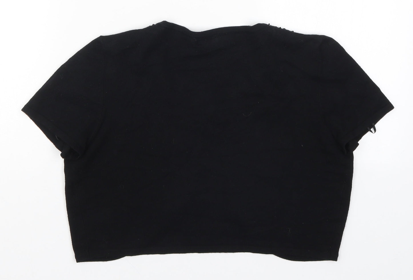 Womens UK Size 14 Debenhams Black Cardigan Jumper