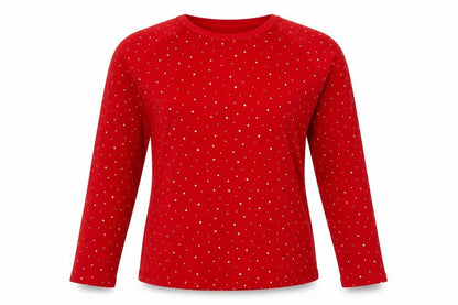 Primark Womens Red Polka Dot  Top Pyjama Top Size 6