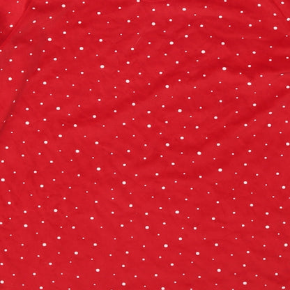 Primark Womens Red Polka Dot  Top Pyjama Top Size 6