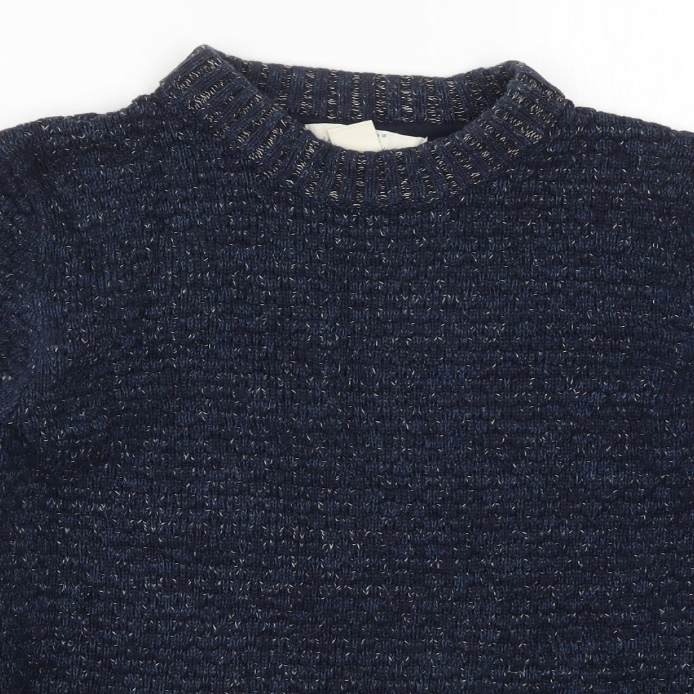 H&M Mens Blue  Knit Pullover Jumper Size M