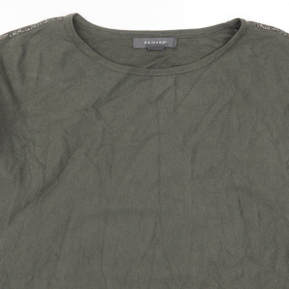 Primark Womens Green  Knit Pullover Jumper Size 10