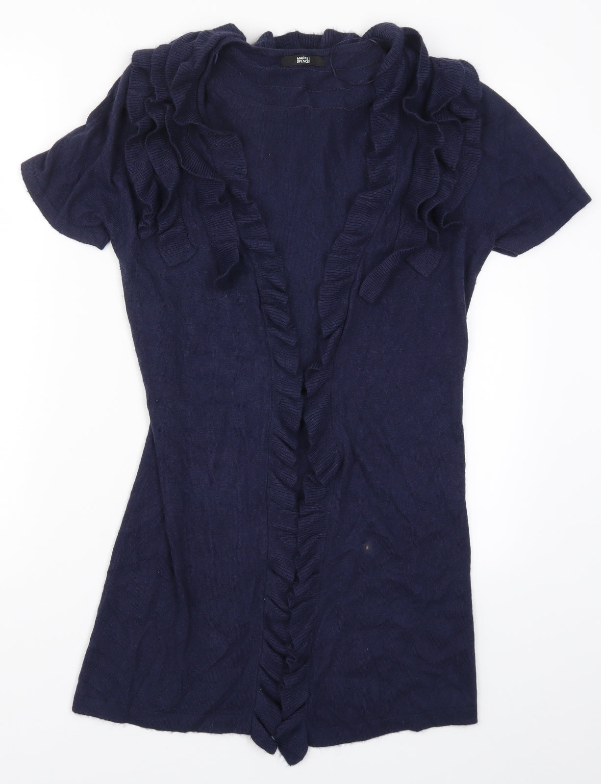 Womens UK Size 8 Marks and Spencer Blue Cardigan Jumper