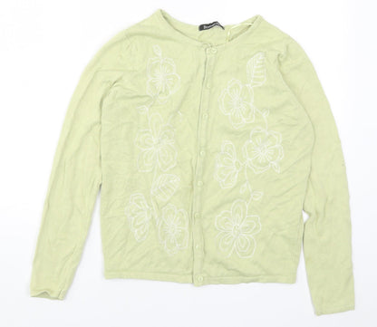 Womens UK Size XS Bonmarché Green Cardigan Jumper