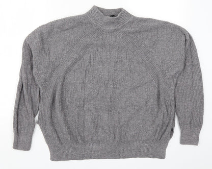 H&M Womens Grey  Knit Pullover Jumper Size M