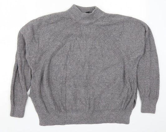 H&M Womens Grey  Knit Pullover Jumper Size M