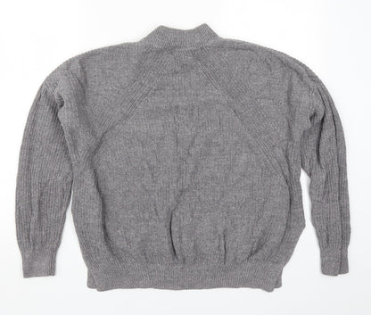 H&M Womens Grey  Knit Pullover Jumper Size M