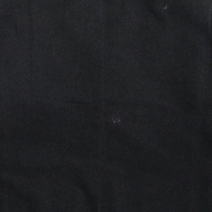 Mens UK Size 42 Pinstripe Regular Black Suit Jacket