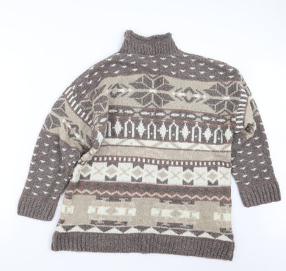 Womens UK Size 10 BHS Beige Pullover Jumper