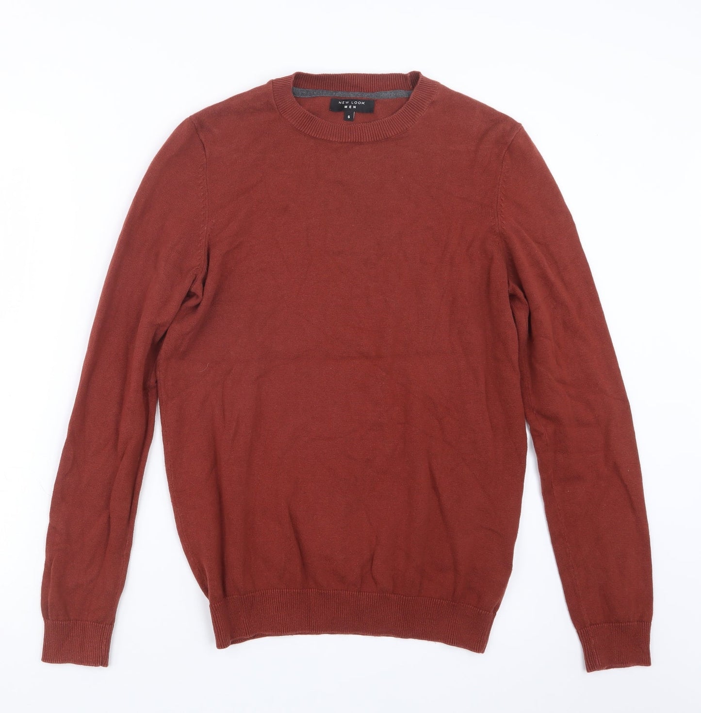 New Look Mens Orange  Knit Pullover Jumper Size S