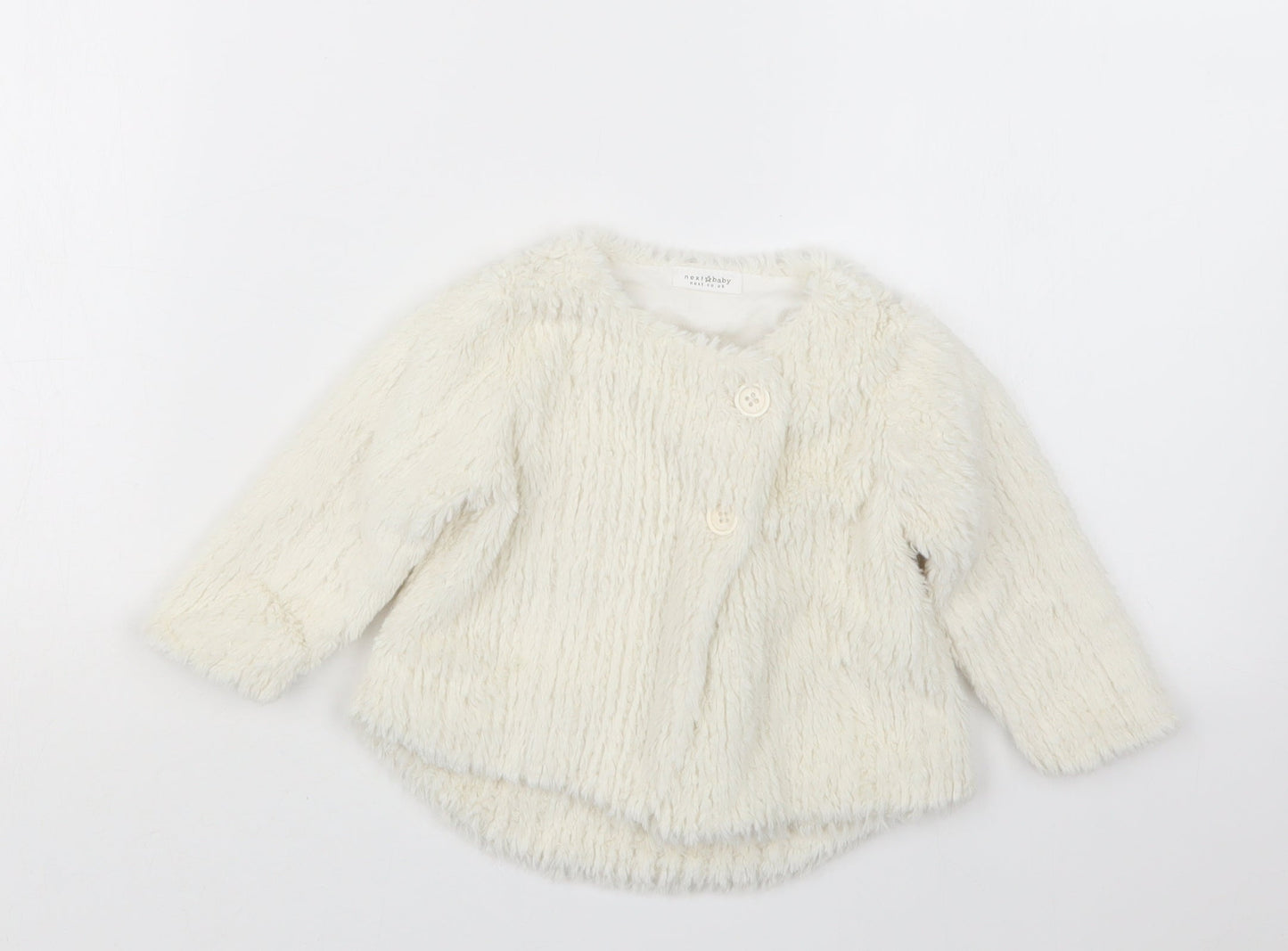 NEXT Girls White   Cardigan Jumper Size 6-9 Months