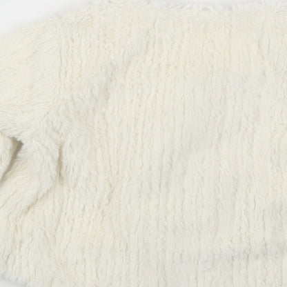 NEXT Girls White   Cardigan Jumper Size 6-9 Months