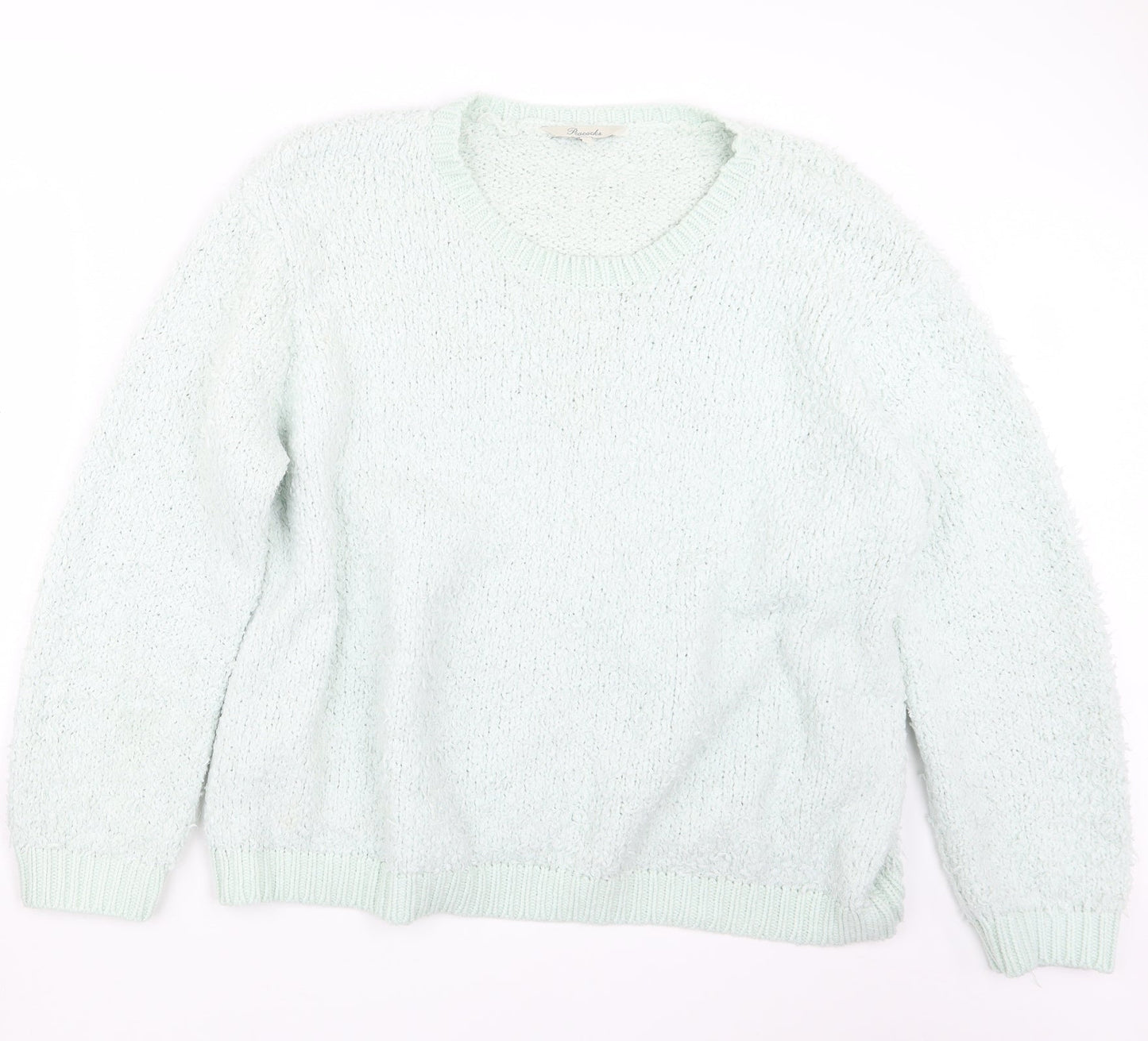 Womens UK Size XL Peacocks Green Pullover Jumper