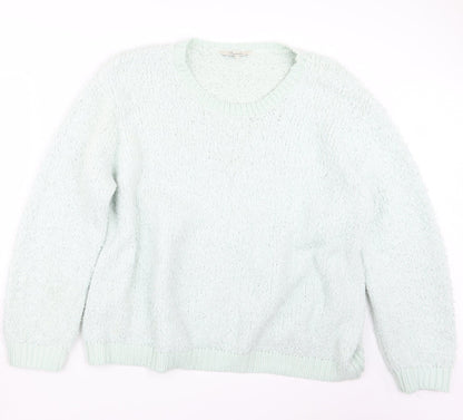 Womens UK Size XL Peacocks Green Pullover Jumper