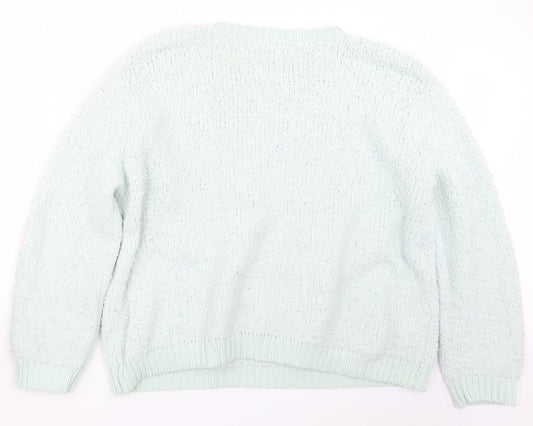 Womens UK Size XL Peacocks Green Pullover Jumper