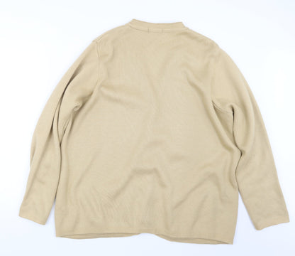 Womens UK Size L BM Beige Cardigan Jumper