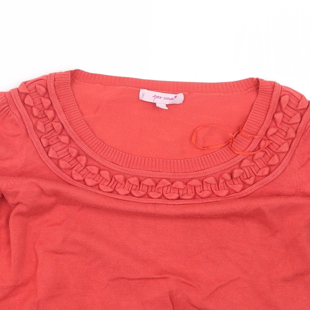 Womens UK Size 12 Per Una Pink Pullover Jumper