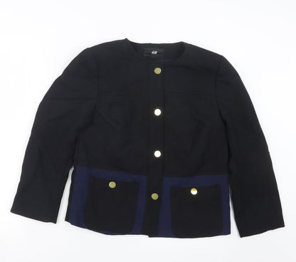 Womens UK Size 10 H&M Black Jacket