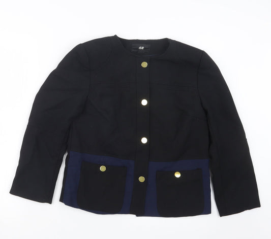 Womens UK Size 10 H&M Black Jacket