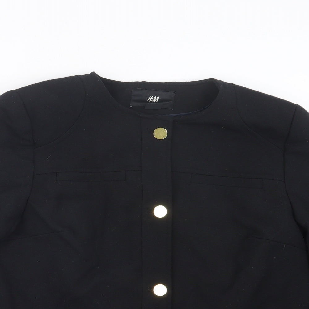 Womens UK Size 10 H&M Black Jacket