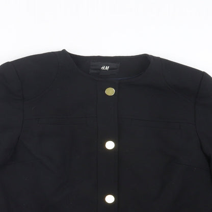 Womens UK Size 10 H&M Black Jacket