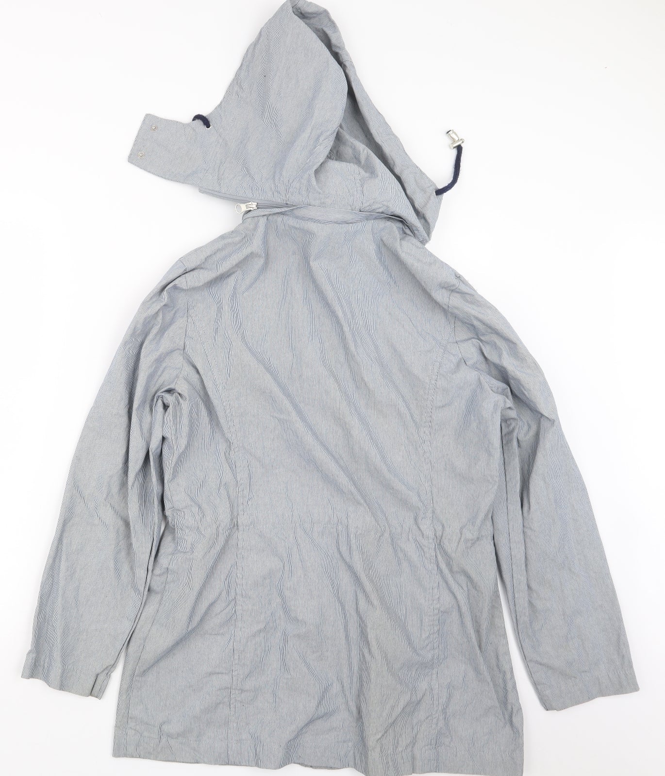Bonmarché Womens Blue Striped  Jacket Coat Size 12