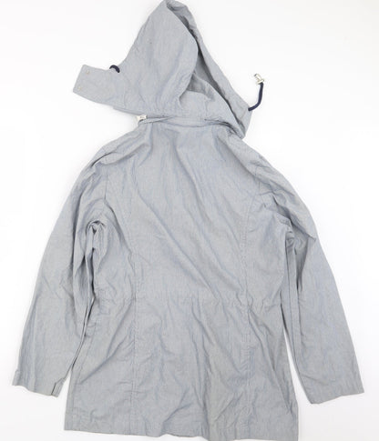 Bonmarché Womens Blue Striped  Jacket Coat Size 12