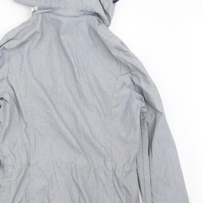 Bonmarché Womens Blue Striped  Jacket Coat Size 12
