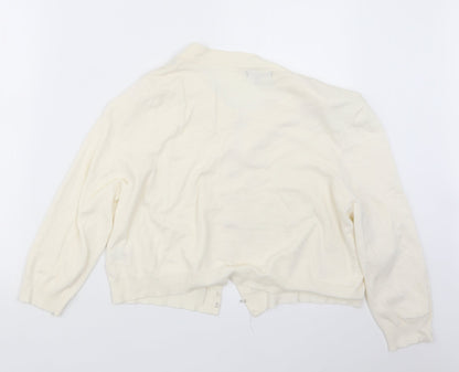 Womens UK Size 18 Papaya Ivory Cardigan Jumper
