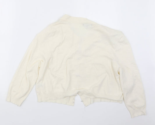 Womens UK Size 18 Papaya Ivory Cardigan Jumper