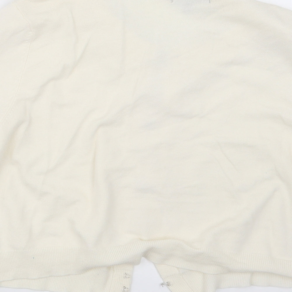 Womens UK Size 18 Papaya Ivory Cardigan Jumper