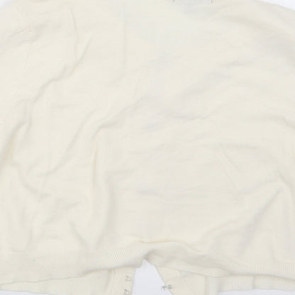 Womens UK Size 18 Papaya Ivory Cardigan Jumper