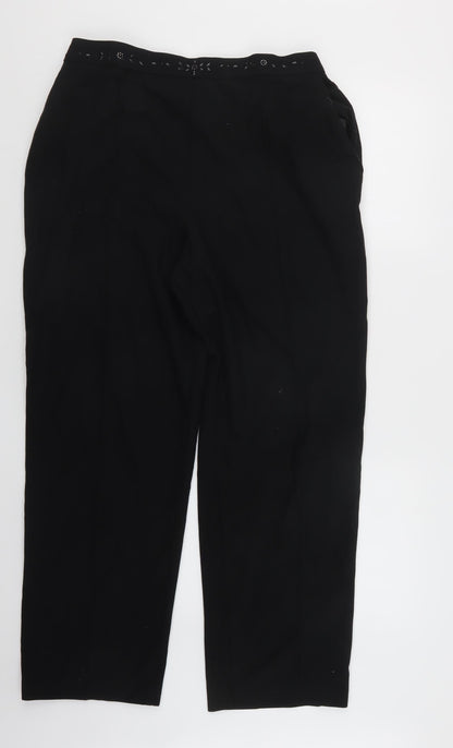 Womens UK Size 30 in Preworn Regular Fit  Black Trousers