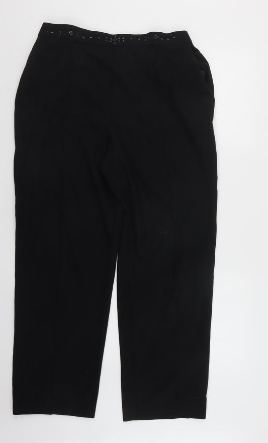 Womens UK Size 30 in Preworn Regular Fit  Black Trousers