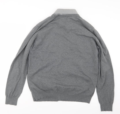 Debenhams Mens Grey  Knit Pullover Jumper Size L