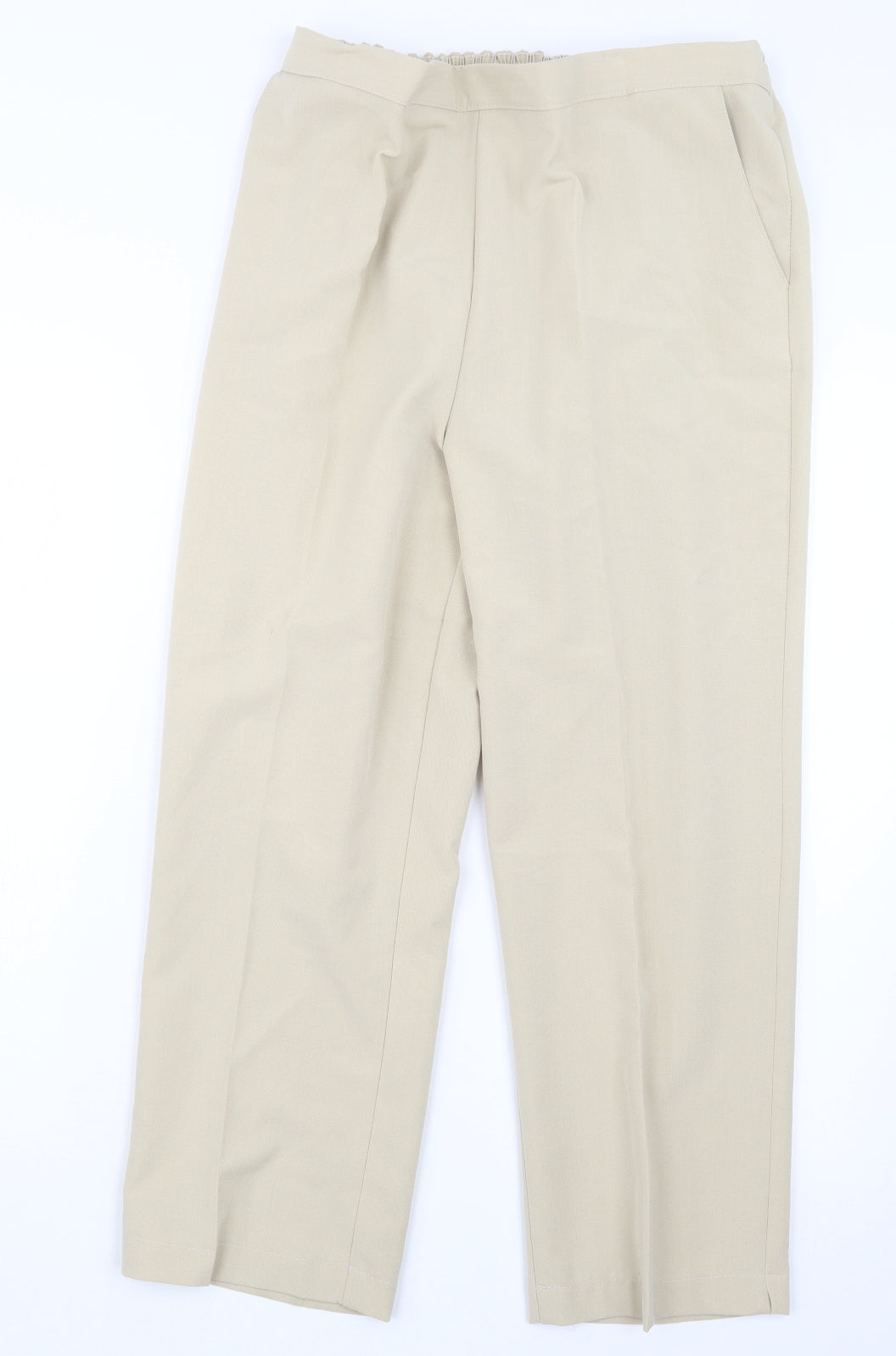 Womens UK Size 18 Preworn Regular Fit  Beige Trousers