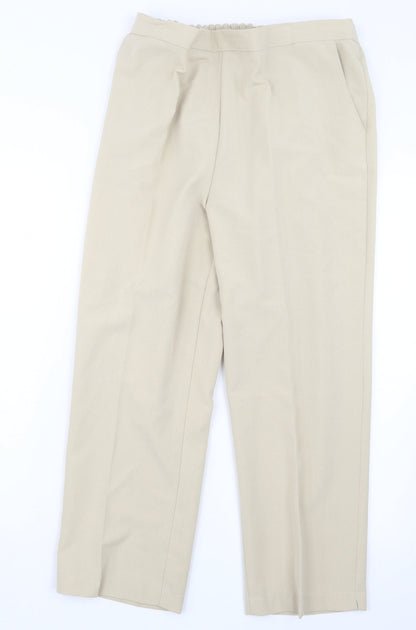 Womens UK Size 18 Preworn Regular Fit  Beige Trousers