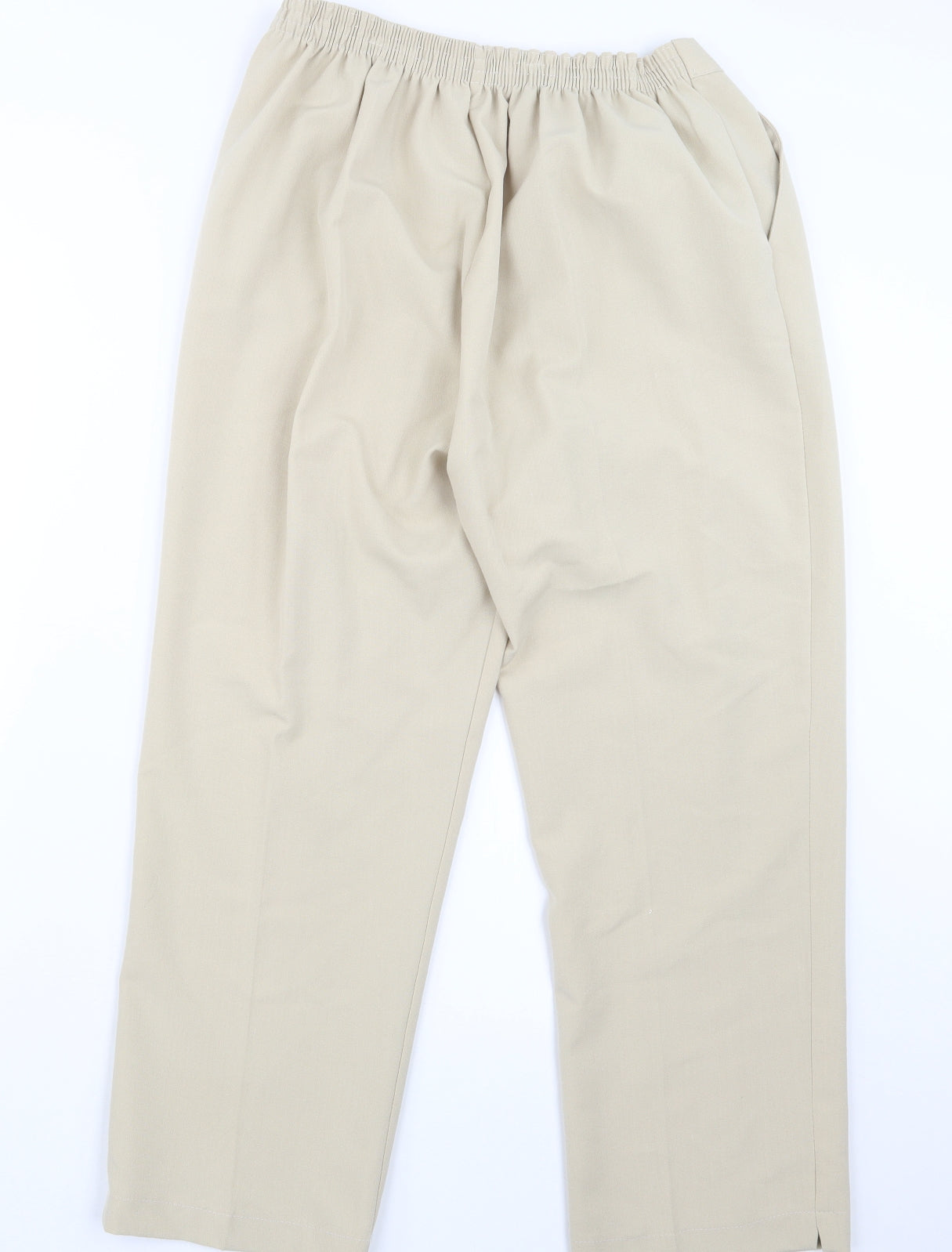 Womens UK Size 18 Preworn Regular Fit  Beige Trousers