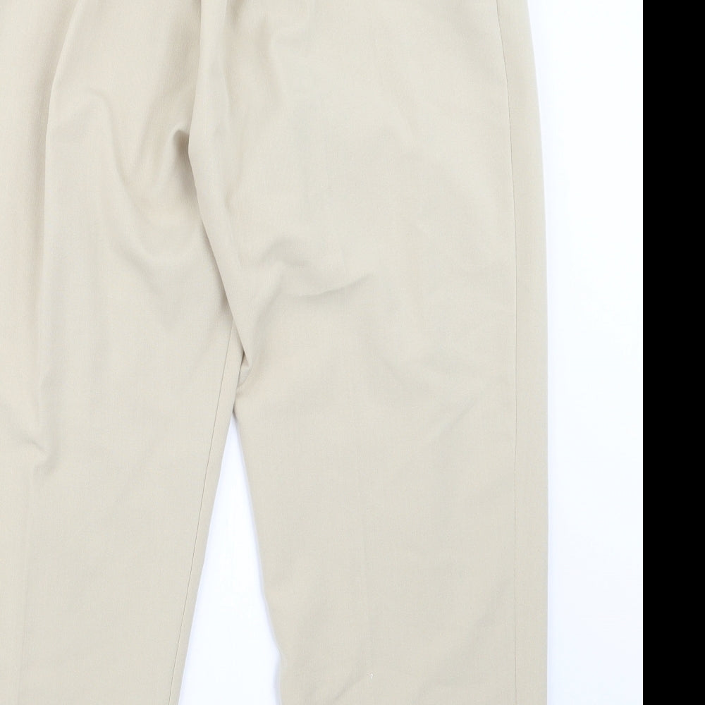 Womens UK Size 18 Preworn Regular Fit  Beige Trousers